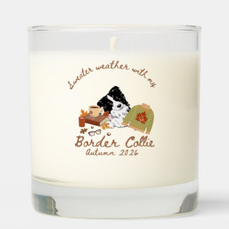 Autumn Border Collie Hygge Peony Scented Candle