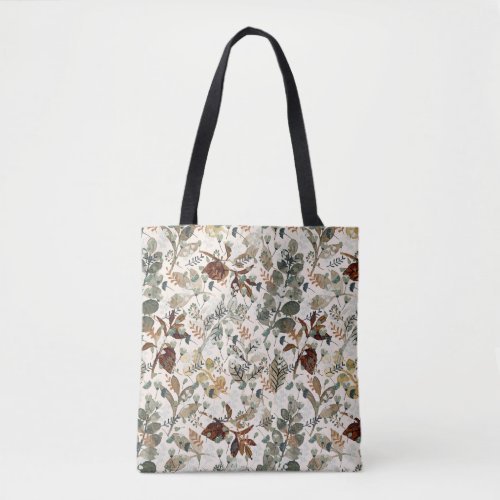 Autumn Botanical Overlapping Art Tote Bag