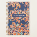 Autumn Botanicals Earthy Neutral Navy Personalized Planner<br><div class="desc">Rustic Botanical Illustration in Blue Personalized Planner</div>