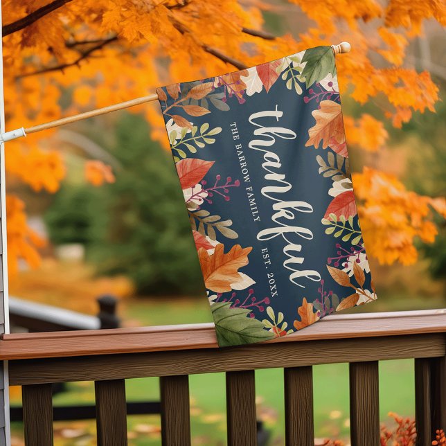 Autumn Bounty | Fall Leaves Thanksgiving House Flag (Creator Uploaded)