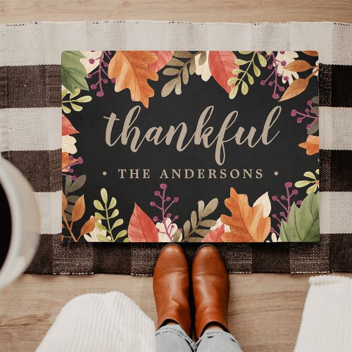 Autumn Bounty  Personalized Thanksgiving Doormat