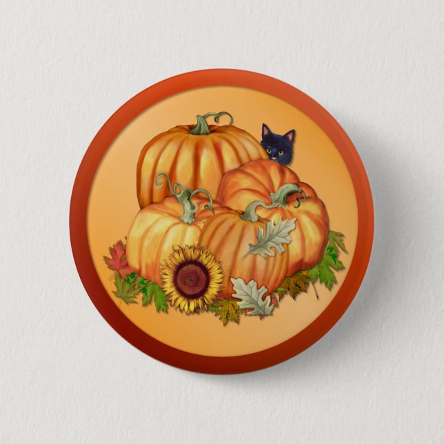 Autumn Bounty Pinback Button (Front)
