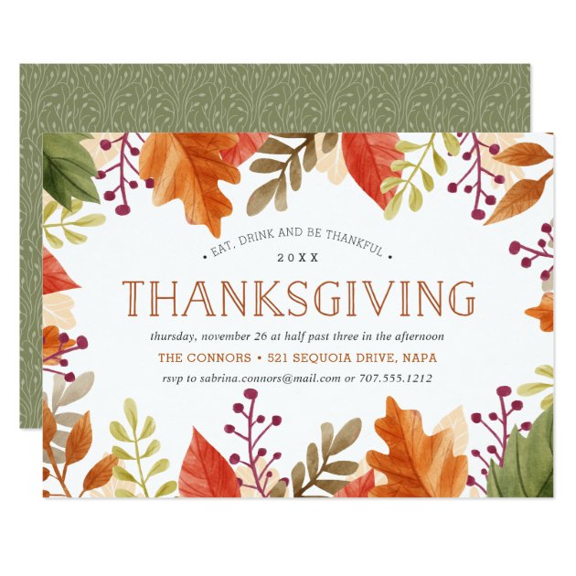 Autumn Bounty | Thanksgiving Dinner Invitation