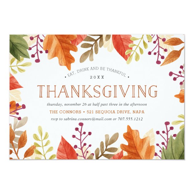 Autumn Bounty | Thanksgiving Dinner Invitation