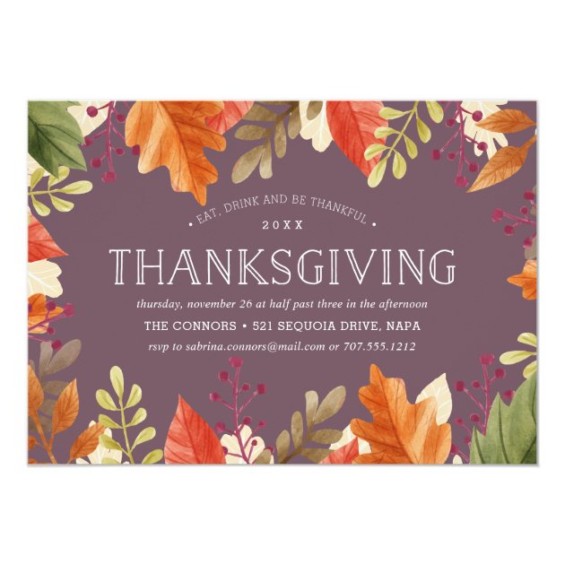 Autumn Bounty | Thanksgiving Dinner Invitation