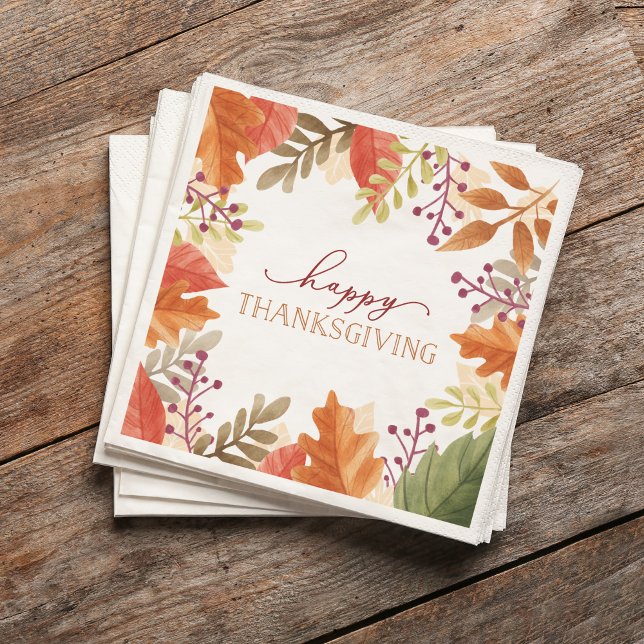 Autumn Bounty | Thanksgiving Paper Napkins (Creator Uploaded)