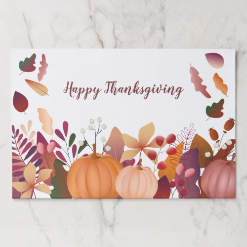 Autumn Bounty Thanksgiving Paper Placemats