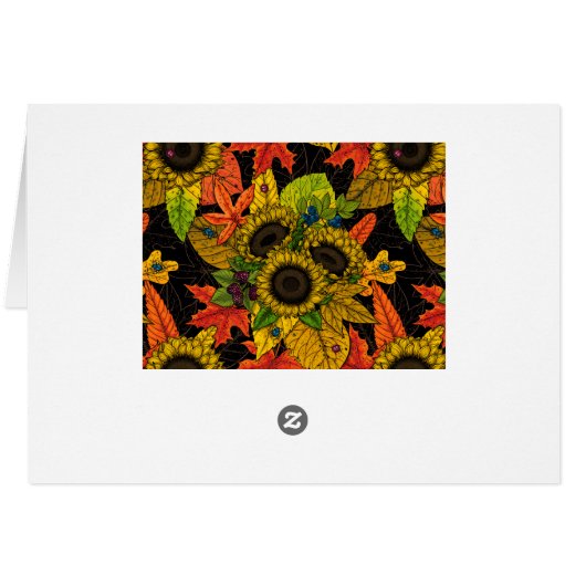 Autumn bouquet on black (Back Horizontal)