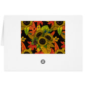 Autumn bouquet on black cards (Back Horizontal)