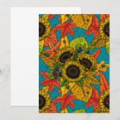 Autumn bouquet on blue (Front/Back)