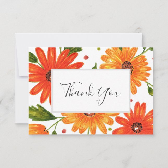 Autumn Bouquet Thank You Card (Front)