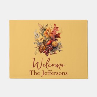 Autumn Bouquet Welcome Mat