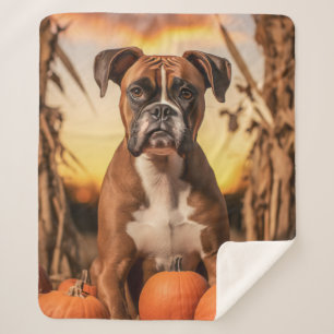 Autumn Boxer – Warm & Playful Sherpa Blanket
