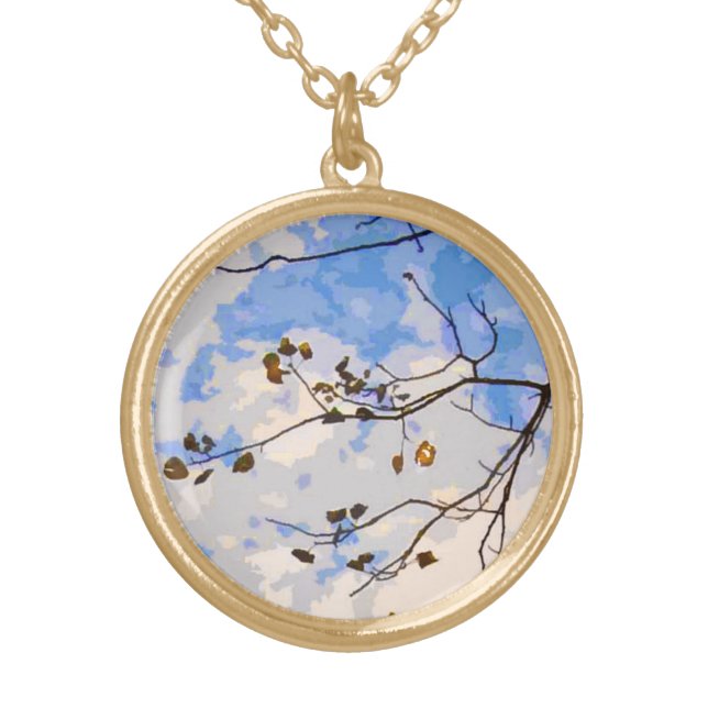 Autumn Branches Abstract Necklace (Front)