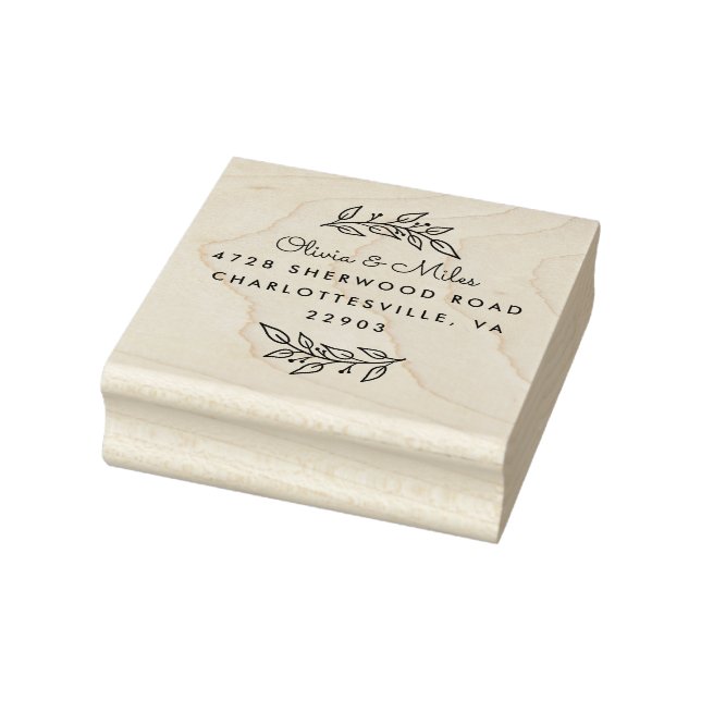 Autumn Branches Address Rubber Stamp (Stamp)
