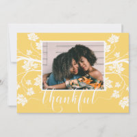 Autumn Branches Leaves Thanksgiving Photo Card