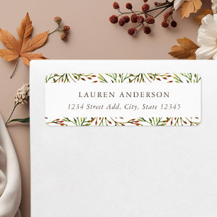 Autumn Branches Personalized Return Address Label