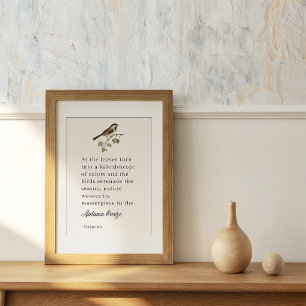 Autumn Breeze Quote Poster