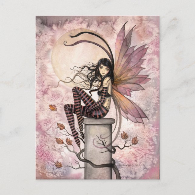 Autumn Breezes Fairy Fantasy Art by Molly Harrison Postcard (Front)