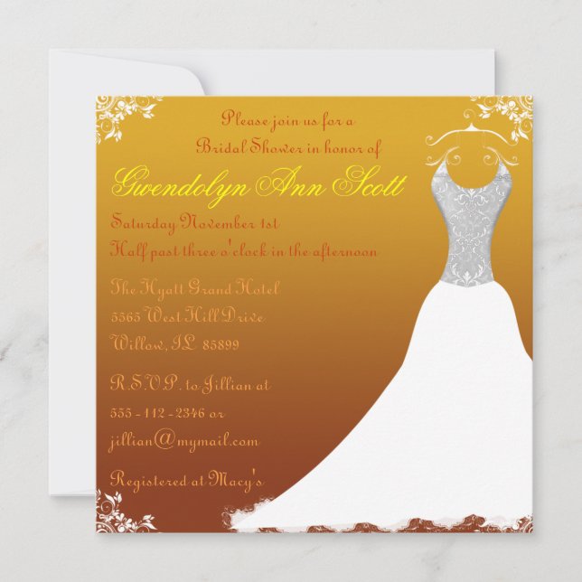 Autumn Bridal Shower Invitation (Front)