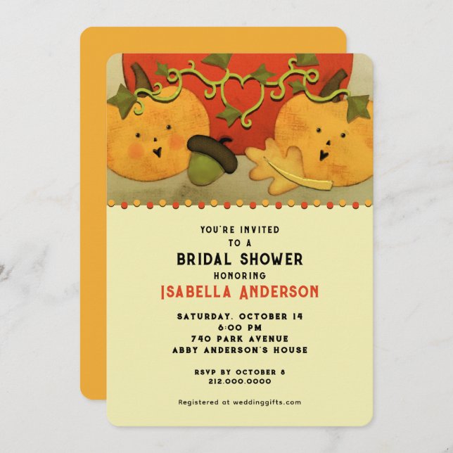 Autumn Bridal Shower Invitation (Front/Back)