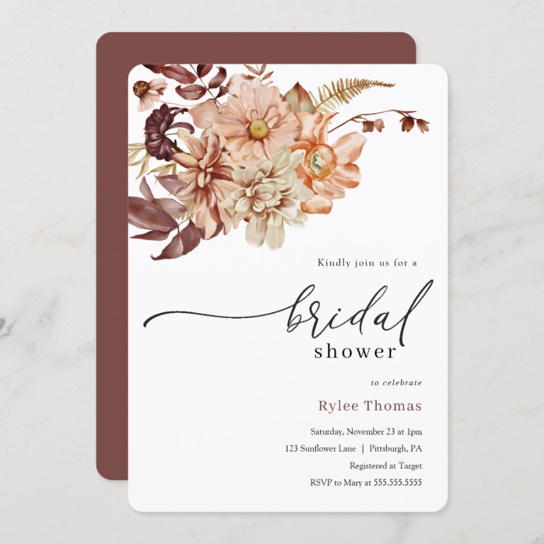 Autumn Bridal Shower Invitation