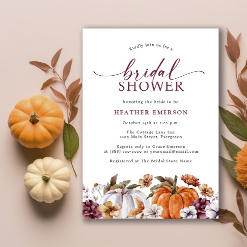 Autumn Bridal Shower Invitation