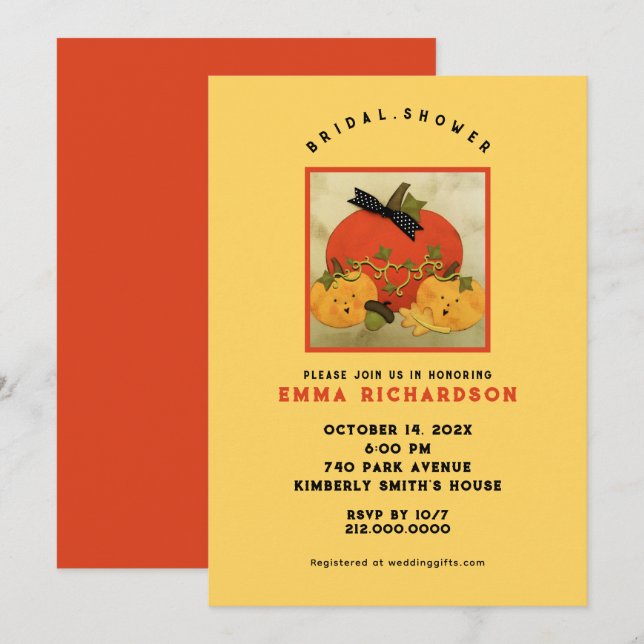 Autumn Bridal Shower Invitation (Front/Back)