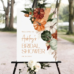 Autumn Bridal Shower Welcome Sign, Fall in Love Br Foam Board