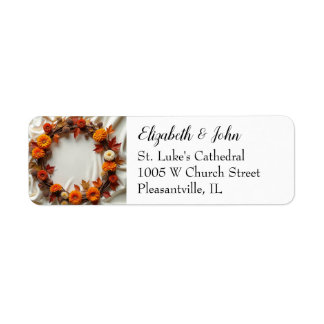 Autumn Bridal Wreath Label