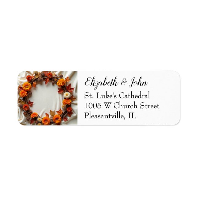 Autumn Bridal Wreath Label (Front)