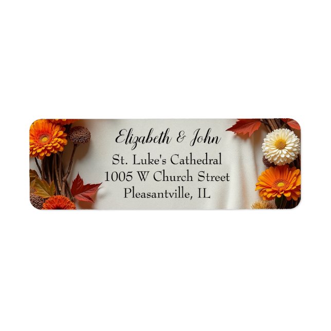 Autumn Bridal Wreath Label (Front)