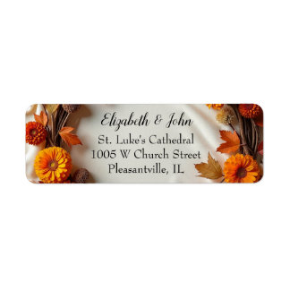 Autumn Bridal Wreath Label