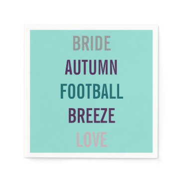 Autumn Bride Love Fall Tiffany Teal Blue Napkins Autumn Bride Love Fall Tiffany Teal Blue Napkins