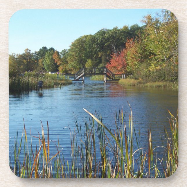 Autumn Bridge  Beverage Coaster (Front)
