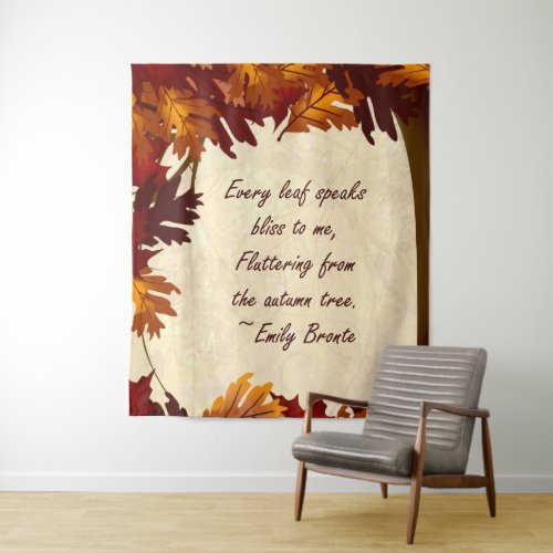 Autumn Bronte Quote Tapetry Tapestry