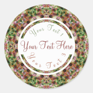 Autumn Brown Fall Green Scrapbook Crafting Craft Classic Round Sticker