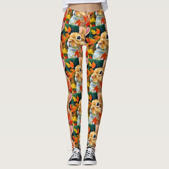 Autumn Bunny Leggings (Front)