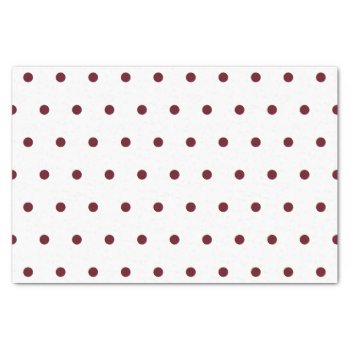 Autumn Burgundy Polka Dots Pattern Tissue Paper by DogwoodAndThistle at Zazzle