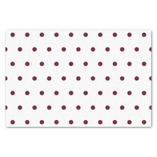 Autumn Burgundy Polka Dots Pattern Tissue Paper