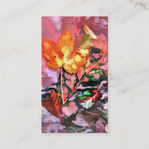 Customizable FALLEN LEAVES BUSINESS CARD TEMPLATES