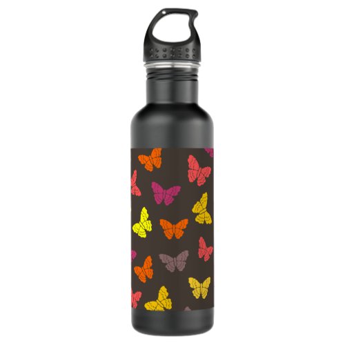 Autumn butterflies water bottle