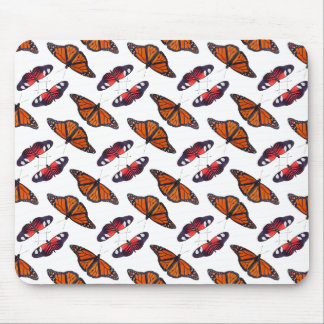 Autumn Butterfly Frenzy Mousemat (White) Mouse Pad