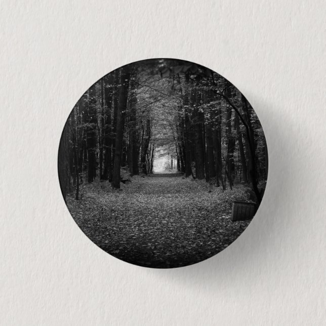 Autumn BW Pinback Button (Front)