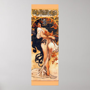 Autumn by Alfons Mucha Poster