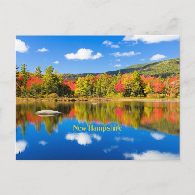 Autumn by the Lake, New Hampshire, Postcard (Front)