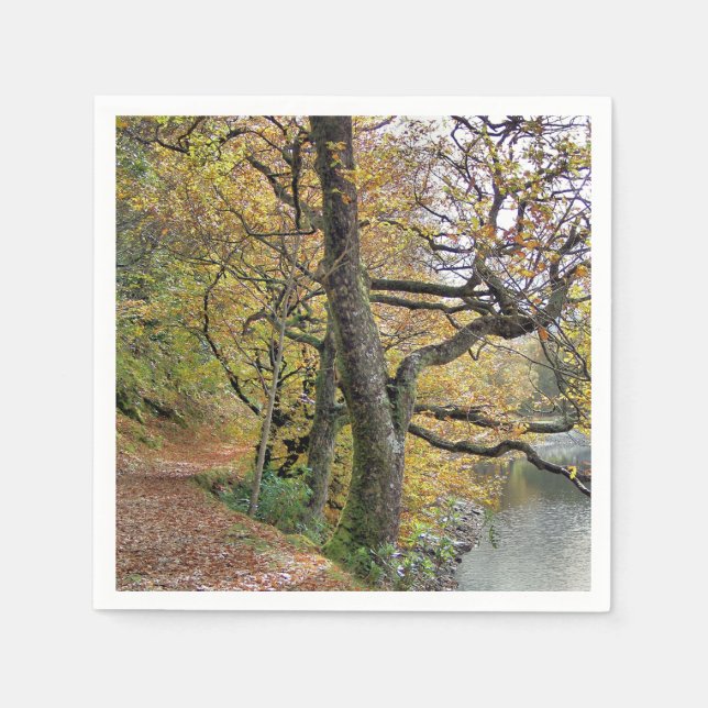 AUTUMN BY THE LAKE PAPER NAPKINS (Front)