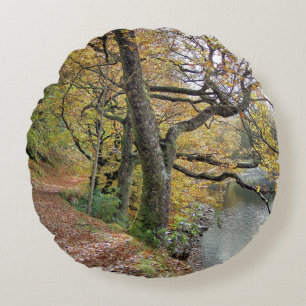 AUTUMN BY THE LAKE ROUND PILLOW