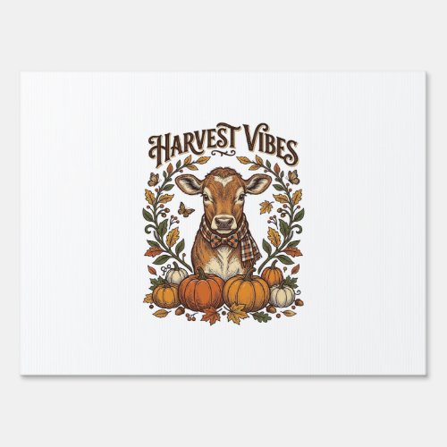 Autumn Calf Shirt Vintage Engraving Harvest Pumpki Sign