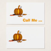 Autumn Call Me Card (Front & Back)